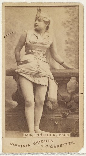 Mlle. Dreiber, Paris, from the Actors and Actresses series (N45, Type 1) for Virginia Brights Cigarettes