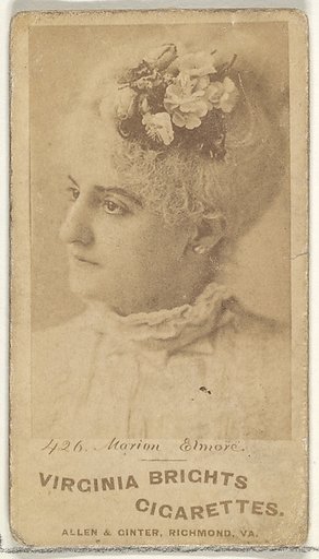 Card 426, Marion Elmore, from the Actors and Actresses series (N45, Type 1) for Virginia Brights Cigarettes