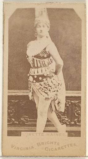 Lucette Haines, from the Actors and Actresses series (N45, Type 1) for Virginia Brights Cigarettes