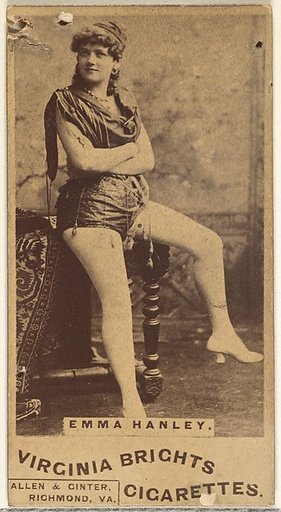 Emma Hanley, from the Actors and Actresses series (N45, Type 1) for Virginia Brights Cigarettes
