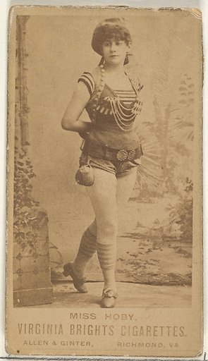 Miss Hoby, from the Actors and Actresses series (N45, Type 1) for Virginia Brights Cigarettes