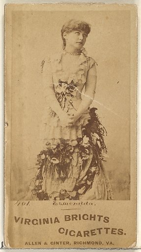 Card 401, Esmerelda, from the Actors and Actresses series (N45, Type 1) for Virginia Brights Cigarettes