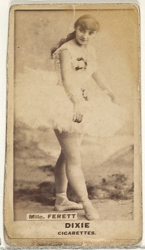 Mlle. Ferett, from the Actors and Actresses series (N45, Type 1) for Dixie Cigarettes