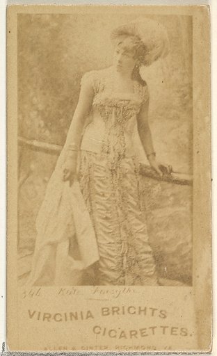 Card 346, Kate Forsyth, from the Actors and Actresses series (N45, Type 1) for Virginia Brights Cigarettes