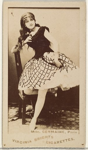 Mlle. Germaine, Paris, from the Actors and Actresses series (N45, Type 1) for Virginia Brights Cigarettes