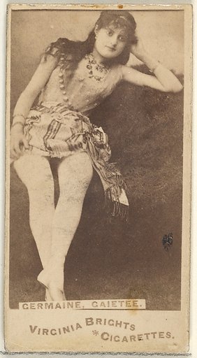 Germaine, Gaietee, from the Actors and Actresses series (N45, Type 1) for Virginia Brights Cigarettes