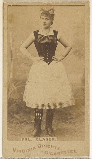 Fräulein Glaser, from the Actors and Actresses series (N45, Type 1) for Virginia Brights Cigarettes