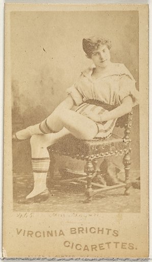 Card 465, Miss Mayall, from the Actors and Actresses series (N45, Type 1) for Virginia Brights Cigarettes