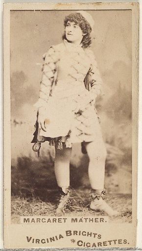 Margaret Mather, from the Actors and Actresses series (N45, Type 1) for Virginia Brights Cigarettes