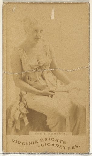 Sadie Martinot, from the Actors and Actresses series (N45, Type 1) for Virginia Brights Cigarettes
