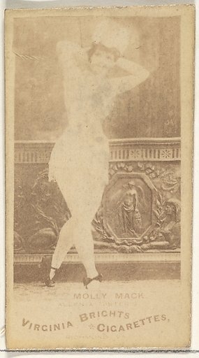 Molly Mack, from the Actors and Actresses series (N45, Type 1) for Virginia Brights Cigarettes