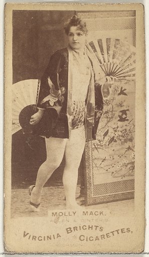 Molly Mack, from the Actors and Actresses series (N45, Type 1) for Virginia Brights Cigarettes