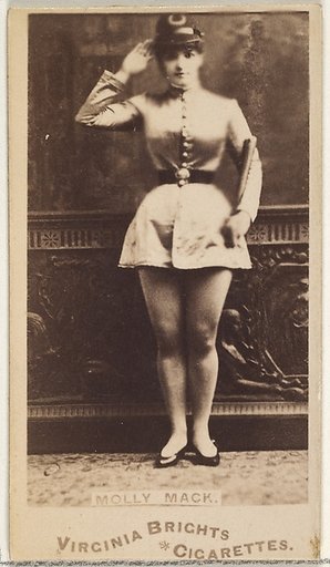 Molly Mack, from the Actors and Actresses series (N45, Type 1) for Virginia Brights Cigarettes
