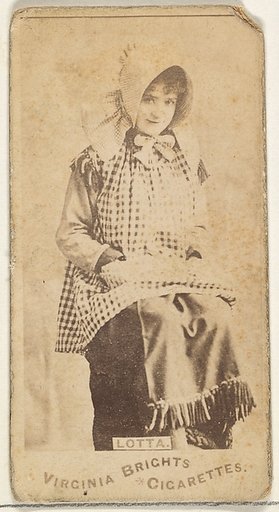 Lotta, from the Actors and Actresses series (N45, Type 1) for Virginia Brights Cigarettes