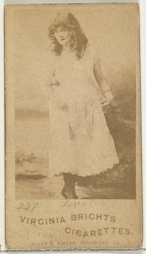 Card 297, Lotta, from the Actors and Actresses series (N45, Type 1) for Virginia Brights Cigarettes