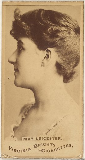 May Leicester, from the Actors and Actresses series (N45, Type 1) for Virginia Brights Cigarettes
