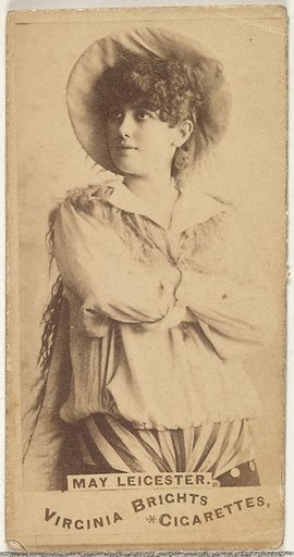 May Leicester, from the Actors and Actresses series (N45, Type 1) for Virginia Brights Cigarettes