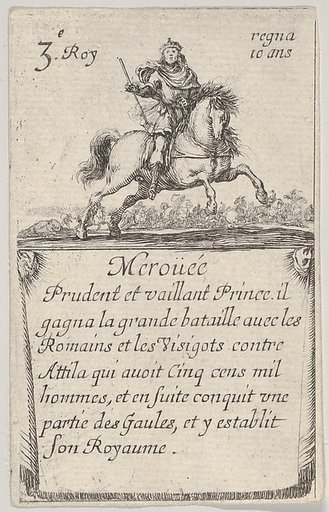 Meroüée / Prudent et vaillant..., from "Game of the Kings of France" (Jeu des Rois de France)