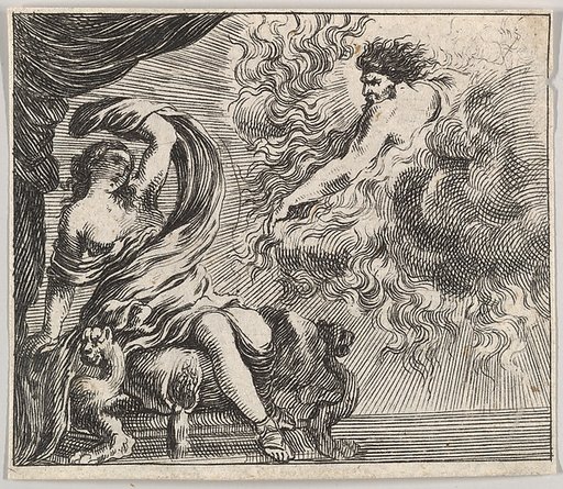 Jupiter and Semele, from "Game of Mythology" (Jeu de la Mythologie)