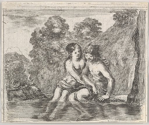 Salmacis and Hermaphrodite, from "Game of Mythology" (Jeu de la Mythologie)