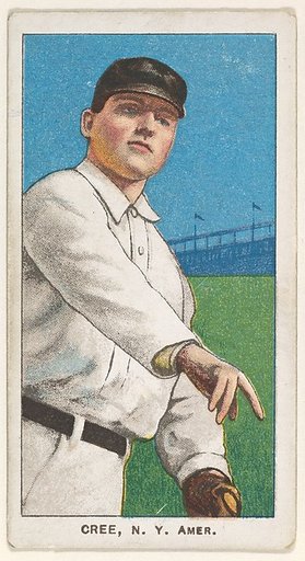 Cree, New York, American League, from the White Border series (T206) for the American Tobacco Company