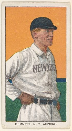 Demmitt, New York, American League, from the White Border series (T206) for the American Tobacco Company