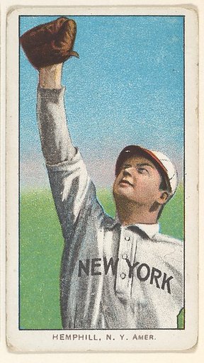 Hemphill, New York, American League, from the White Border series (T206) for the American Tobacco Company