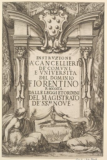 Frontispiece for "Instructions for Chancellors" (Instruzione a' Cancellieri)