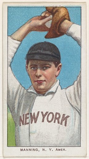Manning, New York, American League, from the White Border series (T206) for the American Tobacco Company