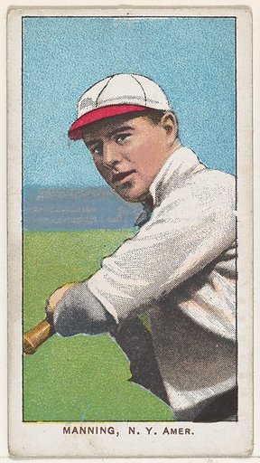 Manning, New York, American League, from the White Border series (T206) for the American Tobacco Company