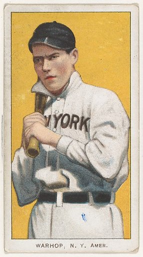 Warhop, New York, American League, from the White Border series (T206) for the American Tobacco Company