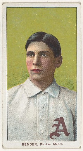 Bender, Philadelphia, American League, from the White Border series (T206) for the American Tobacco Company