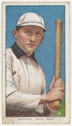 Nichols, Philadelphia, American League, from the White Border series (T206) for the American Tobacco Company