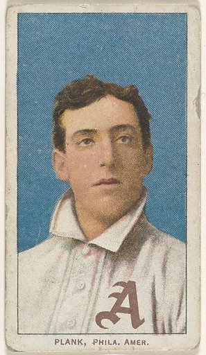 Plank, Philadelphia, American League, from the White Border series (T206) for the American Tobacco Company