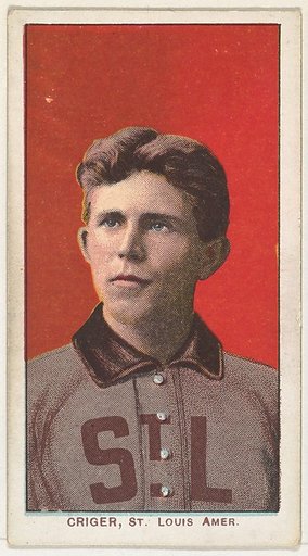 Criger, St. Louis, American League, from the White Border series (T206) for the American Tobacco Company