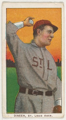 Dineen, St. Louis, American League, from the White Border series (T206) for the American Tobacco Company