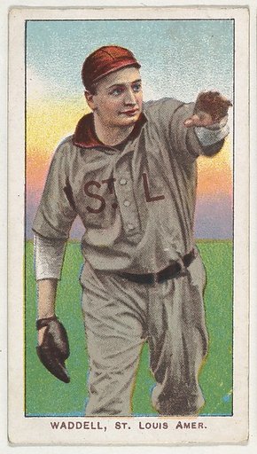 Waddell, St. Louis, American League, from the White Border series (T206) for the American Tobacco Company
