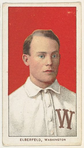 Elberfeld, Washington, American League, from the White Border series (T206) for the American Tobacco Company