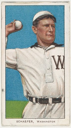Schaefer, Washington, American League, from the White Border series (T206) for the American Tobacco Company