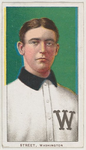 Street, Washington, American League, from the White Border series (T206) for the American Tobacco Company