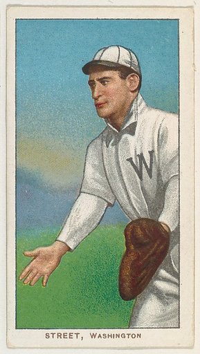 Street, Washington, American League, from the White Border series (T206) for the American Tobacco Company