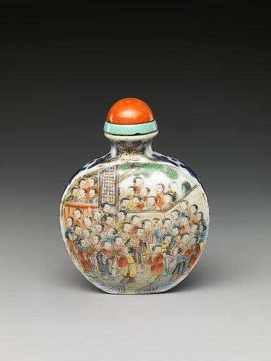 Snuff Bottle with Hundred Beauties