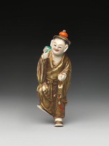Snuff Bottle Depicting the Immortal Liu Hai