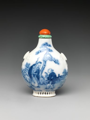 Snuff Bottle with Immortal and Crane