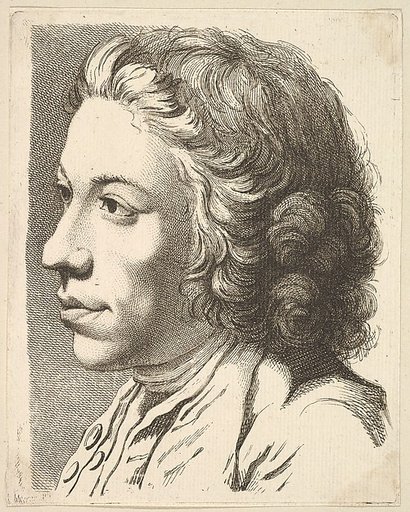 Head of a Man in Profile, from Livre de Têtes Gravées d'apres F. Boucher et Autres (Book of Heads Engraved after F. Boucher and Others)