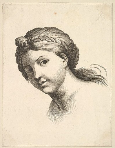 Head of a Woman, from "Livre de Têtes Gravées d'apres F. Boucher et Autres" (Book of Heads Engraved after F. Boucher and Others)