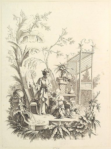 Chinoiserie with Figures in a Landscape