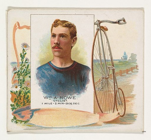 William A. Rowe, Cyclist, from World's Champions, Second Series (N43) for Allen & Ginter Cigarettes