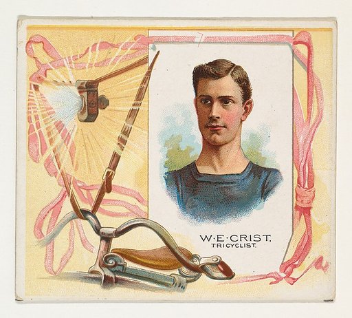 W.E. Crist, Tricyclist, from World's Champions, Second Series (N43) for Allen & Ginter Cigarettes