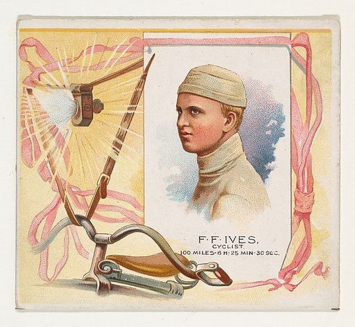 F.F. Ives, Cyclist, from World's Champions, Second Series (N43) for Allen & Ginter Cigarettes